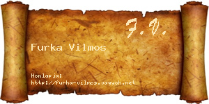 Furka Vilmos névjegykártya