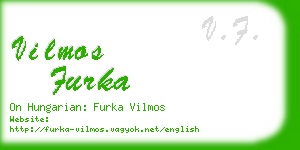 vilmos furka business card